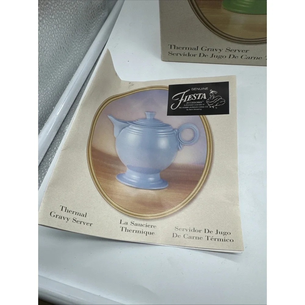 Fiesta Vintage Thermal Gravy Sauce Teapot Shamrock Green Homer Laughlin 2 Cup